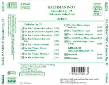 CD Sergei Vasilyevich Rachmaninoff: Preludes Op. 32 • Liebesleid • Liebesfreud