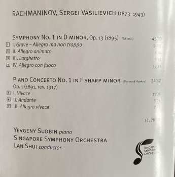 SACD Sergei Vasilyevich Rachmaninoff: Symphony No. 1 / Piano Concerto No. 1
