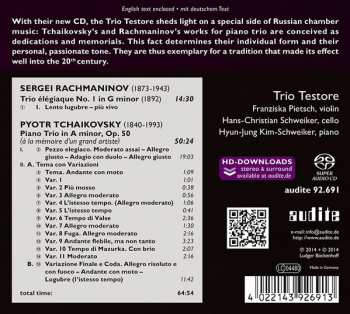 SACD Pyotr Ilyich Tchaikovsky: Trio Élégiaque, No. I / Piano Trio, Op. 50