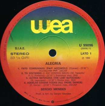 LP Sérgio Mendes: Alegria