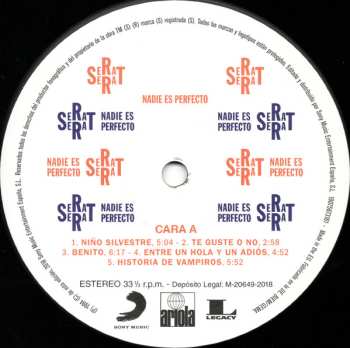 LP Joan Manuel Serrat: Nadie Es Perfecto