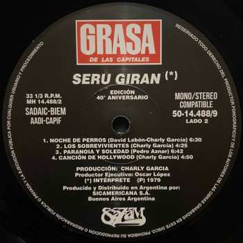 LP Serú Girán: Grasa De Las Capitales