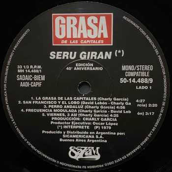LP Serú Girán: Grasa De Las Capitales