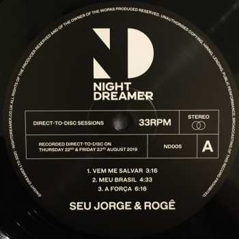 LP Seu Jorge: Night Dreamer Direct To Disc Sessions