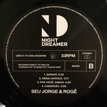 LP Seu Jorge: Night Dreamer Direct To Disc Sessions