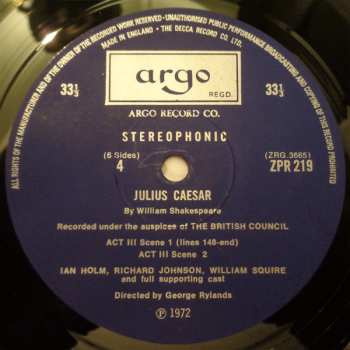 3LP/Doos William Shakespeare: Julius Caesar