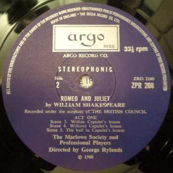4LP/Doos William Shakespeare: Romeo and Juliet
