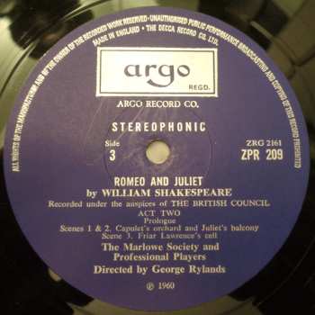 4LP/Doos William Shakespeare: Romeo and Juliet