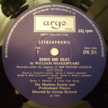 4LP/Doos William Shakespeare: Romeo and Juliet