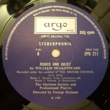 4LP/Doos William Shakespeare: Romeo and Juliet