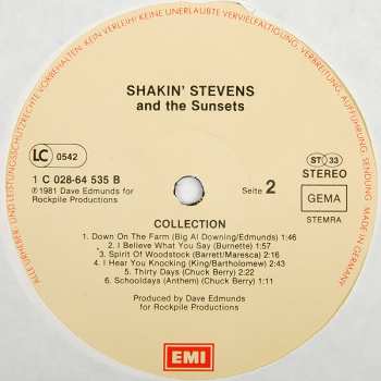 LP Shakin' Stevens And The Sunsets: Collection