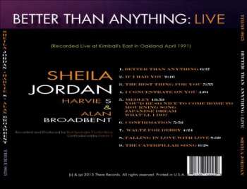 CD Sheila Jordan: Better Than Anything: Live