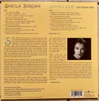 LP Sheila Jordan: Comes Love - Lost Session 1960 LTD