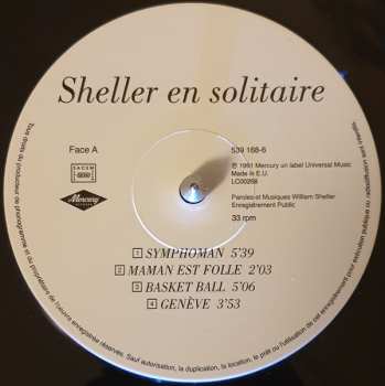 2LP William Sheller: Sheller En Solitaire