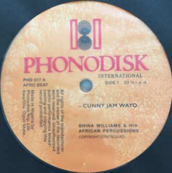 LP Shina Williams & His African Percussionists: African Dances