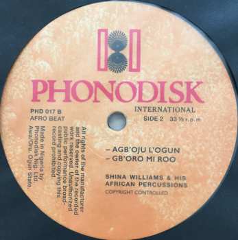 LP Shina Williams & His African Percussionists: African Dances
