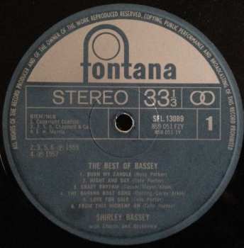 LP Shirley Bassey: The Best Of Bassey