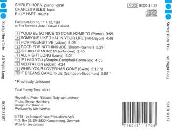 CD Shirley Horn Trio: All Night Long