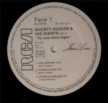 LP Shorty Rogers And His Giants: Shorty Rogers And His Giants Vol 2 "The Rarest"