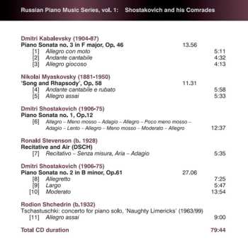 CD Dmitri Shostakovich: Russian Piano Music Series Vol. 1 - Shostakovich And Comrades