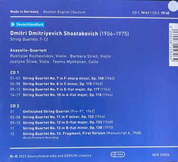 2CD Dmitri Shostakovich: String Quartets 7 - 13 