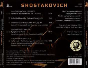 CD Dmitri Shostakovich: The Two Violin Sonatas & Rare Chamber Works
