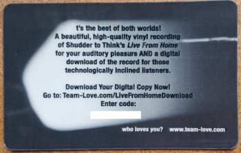 2LP Shudder To Think: Live From Home