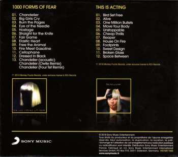 2CD/Doos Sia: This Is Acting / 1000 Forms Of Fear 