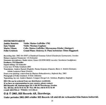 CD Jean Sibelius: Complete Piano Trios, Volume 1