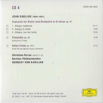 5CD/Doos/Blu-ray Herbert von Karajan: Karajan Sibelius: Complete Recordings On Deutsche Grammophon