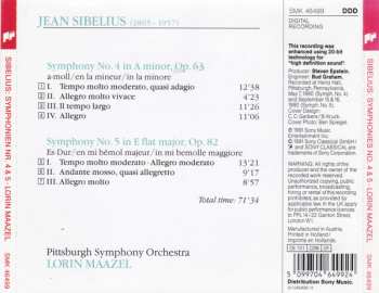 CD Jean Sibelius: Symphonies 4 & 5