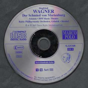3CD Siegfried Wagner: Der Schmied Von Marienburg (The Blacksmith of Marienburg)