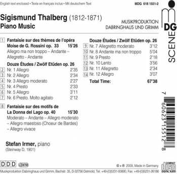 CD Sigismond Thalberg: 12 Études Op.26 | Fantaisie Sur Des Thèmes De L'Opéra Moise De G. Rossini Op.33 | Fantaisie Sur Des Motifs De La Donna Del Lago Op.40