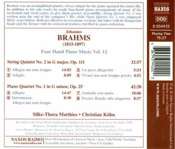 CD Silke-Thora Matthies: Four Hand Piano Music Vol.12, String Quintet No. 2, Piano Quartet No. 1