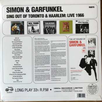 LP Simon & Garfunkel: Sing Out Of Toronto & Haarlem: Live 1966