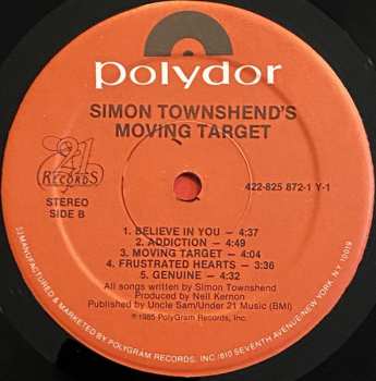 LP Simon Townshend's Moving Target: Simon Townshend's Moving Target