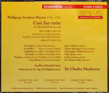 3CD/Doos Wolfgang Amadeus Mozart: Così