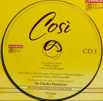 3CD/Doos Wolfgang Amadeus Mozart: Così