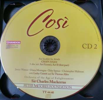 3CD/Doos Wolfgang Amadeus Mozart: Così
