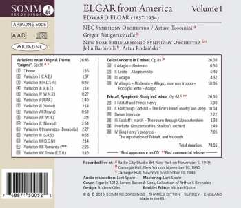 CD The New York Philharmonic Orchestra: Elgar From America, Volume I