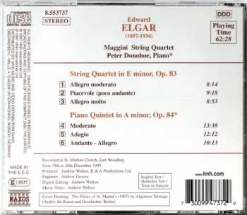 CD Sir Edward Elgar: String Quartet In E Minor / Piano Quintet In A Minor