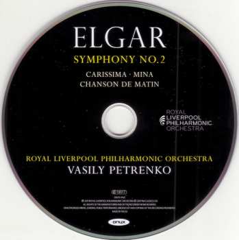 CD Sir Edward Elgar: Symphony No.2 ∙ Mina ∙ Carisma ∙ Chanson De Matin