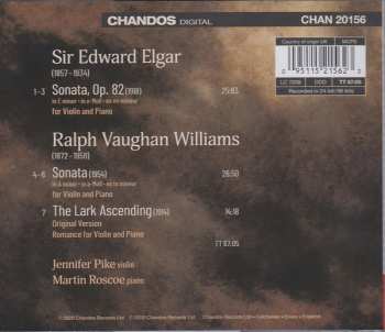 CD Sir Edward Elgar: Violin Sonatas; The Lark Ascending