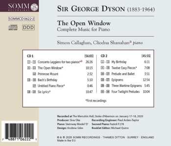 2CD Simon Callaghan: The Open Window