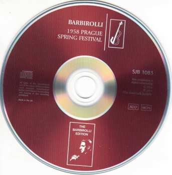 CD Sir John Barbirolli: Prague Spring Festival, 1958. Brahms: Symphony No.1 / Weber: Overture ‘Oberon‘