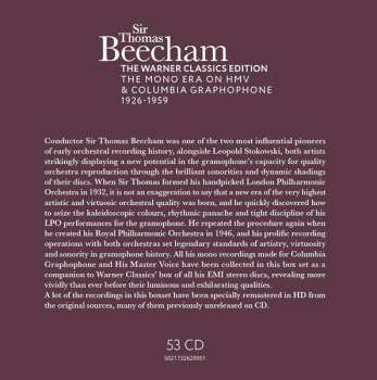 53CD/Doos Sir Thomas Beecham: The Mono Era on HMV & Columbia Graphophone 1926-1959