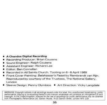 CD Philharmonia Orchestra: Belshazzar's Feast - Coronation Te Deum - Gloria