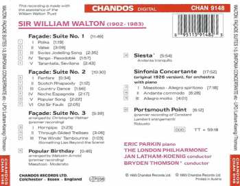 CD The London Philharmonic Orchestra: Façade Suites 1 - 3 / Popular Birthday / Siesta / Portsmouth Point / Sinfonia Concertante