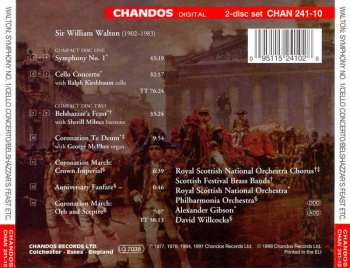 2CD Sir William Walton: Symphony No. 1 · Cello Concerto · Belshazzar's Feast · Coronation Te Deum · Crown Imperial · Anniversary Fanfare · Orb And Sceptre