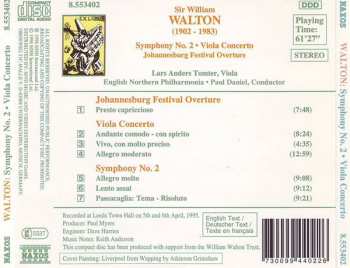 CD Sir William Walton: Symphony No. 2 • Viola Concerto • Johannesburg Festival Overture